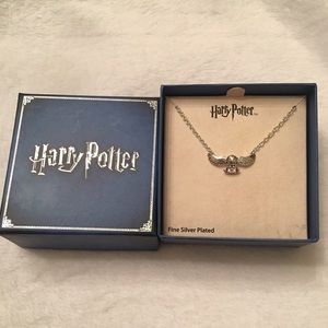 Harry Potter Hedwig silver plated necklace